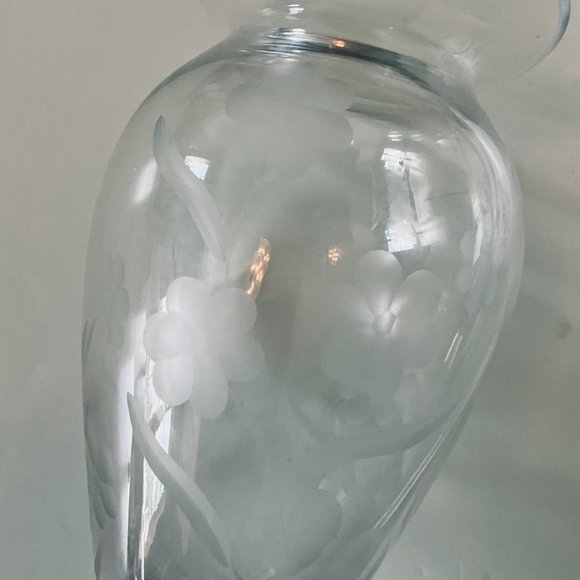 LENOX "Floral Spirit" Crystal Etched Vase with Pink Luster NWT - Picture 5 of 9